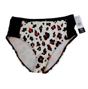 Allure Black and Cream Bikini Bottoms NWT SZ 16